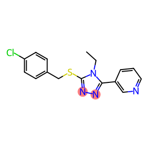 4-chlorobenzyl 4-ethyl-5-(3-pyridinyl)-4H-1,2,4-triazol-3-yl sulfide