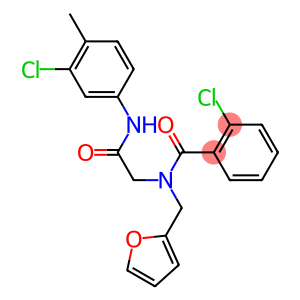 2-chloro-N-[2-(3-chloro-4-methylanilino)-2-oxoethyl]-N-(2-furylmethyl)benzamide