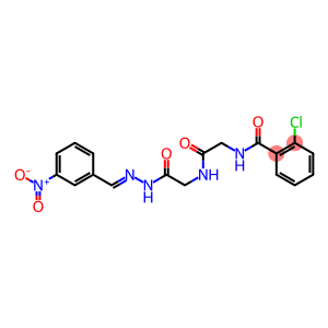 2-chloro-N-(2-{[2-(2-{3-nitrobenzylidene}hydrazino)-2-oxoethyl]amino}-2-oxoethyl)benzamide