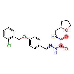 2-(2-{4-[(2-chlorobenzyl)oxy]benzylidene}hydrazino)-2-oxo-N-(tetrahydro-2-furanylmethyl)acetamide