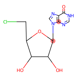 9-[5-(CHLOROMETHYL)-3,4-DIHYDROXYTETRAHYDRO-2-FURANYL]-1,9-DIHYDRO-6H-PURIN-6-ONE