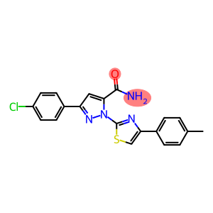 3-(4-CHLOROPHENYL)-1-[4-(4-METHYLPHENYL)-1,3-THIAZOL-2-YL]-1H-PYRAZOL-5-YLFORMAMIDE
