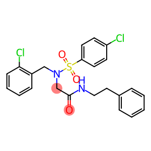 2-{(2-chlorobenzyl)[(4-chlorophenyl)sulfonyl]amino}-N-(2-phenylethyl)acetamide