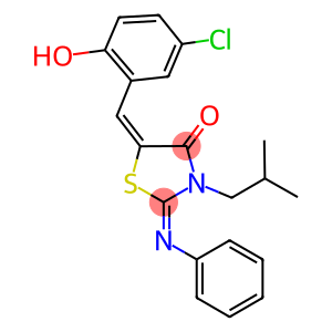 5-(5-chloro-2-hydroxybenzylidene)-3-isobutyl-2-(phenylimino)-1,3-thiazolidin-4-one