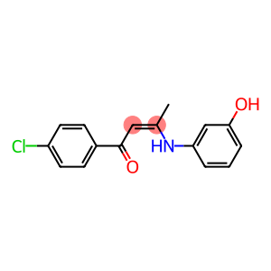 1-(4-chlorophenyl)-3-(3-hydroxyanilino)-2-buten-1-one