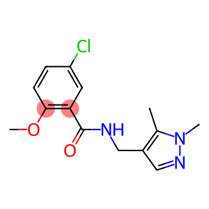 5-chloro-N-[(1,5-dimethyl-1H-pyrazol-4-yl)methyl]-2-methoxybenzamide