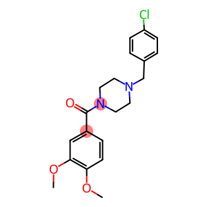 1-(4-chlorobenzyl)-4-(3,4-dimethoxybenzoyl)piperazine