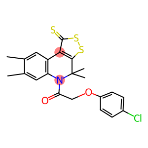 5-[(4-chlorophenoxy)acetyl]-4,4,7,8-tetramethyl-4,5-dihydro-1H-[1,2]dithiolo[3,4-c]quinoline-1-thione