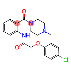 2-(4-chlorophenoxy)-N-{2-[(4-methyl-1-piperazinyl)carbonyl]phenyl}acetamide