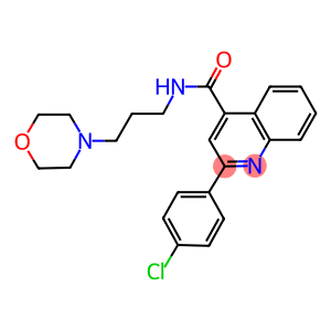 2-(4-chlorophenyl)-N-[3-(4-morpholinyl)propyl]-4-quinolinecarboxamide