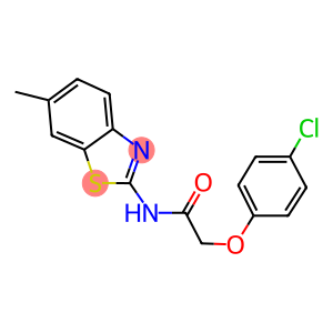 2-(4-chlorophenoxy)-n-(6-methyl-1,3-benzothiazol-2-yl)acetamide