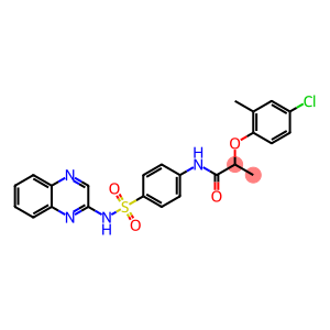 2-(4-chloro-2-methylphenoxy)-N-{4-[(2-quinoxalinylamino)sulfonyl]phenyl}propanamide