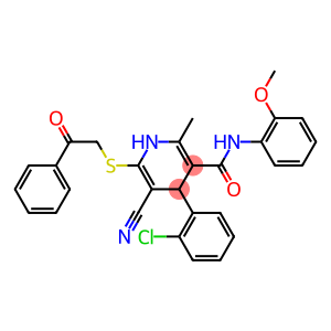 4-(2-chlorophenyl)-5-cyano-N-(2-methoxyphenyl)-2-methyl-6-[(2-oxo-2-phenylethyl)sulfanyl]-1,4-dihydro-3-pyridinecarboxamide