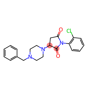 1-(2-chlorophenyl)-3-[4-(phenylmethyl)piperazin-1-yl]pyrrolidine-2,5-dione