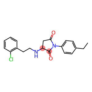 3-{[2-(2-chlorophenyl)ethyl]amino}-1-(4-ethylphenyl)-2,5-pyrrolidinedione