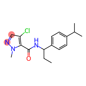 4-chloro-N-[1-(4-isopropylphenyl)propyl]-1-methyl-1H-pyrazole-5-carboxamide