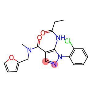 1-(2-chlorophenyl)-N-(2-furylmethyl)-N-methyl-5-(propionylamino)-1H-pyrazole-4-carboxamide