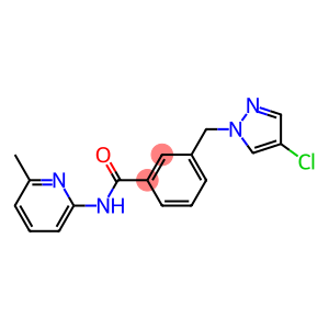 3-[(4-chloro-1H-pyrazol-1-yl)methyl]-N-(6-methyl-2-pyridinyl)benzamide