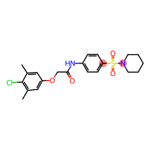 2-(4-chloro-3,5-dimethylphenoxy)-N-[4-(1-piperidinylsulfonyl)phenyl]acetamide