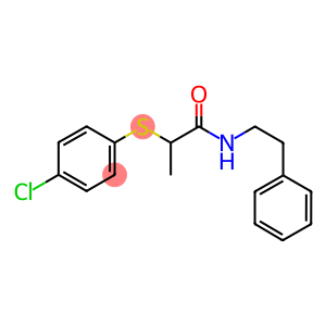 2-(4-CHLOROPHENYLTHIO)-N-(2-PHENYLETHYL)PROPANAMIDE