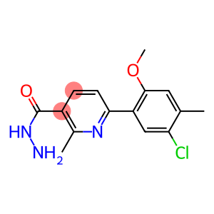 6-(5-CHLORO-2-METHOXY-4-METHYLPHENYL)-2-METHYLPYRIDINE-3-CARBOHYDRAZIDE