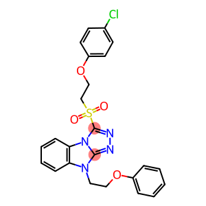 3-[2-(4-CHLORO-PHENOXY)-ETHANESULFONYL]-9-(2-PHENOXY-ETHYL)-9H-BENZO[4,5]IMIDAZO[2,1-C][1,2,4]TRIAZOLE