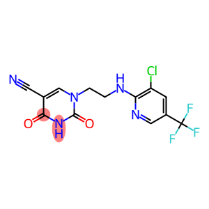 1-[2-[3-Chloro-5-(trifluoromethyl)pyridin-2-ylamino]ethyl]-5-cyano-1,2,3,4-tetrahydropyrimidine-2,4-dione