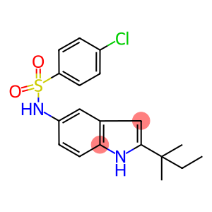 4-CHLORO-N-[2-(1,1-DIMETHYLPROPYL)-1H-INDOL-5-YL]BENZENESULPHONAMIDE