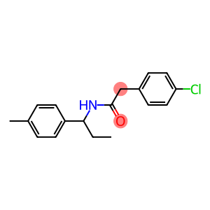 2-(4-chlorophenyl)-N-[1-(4-methylphenyl)propyl]acetamide