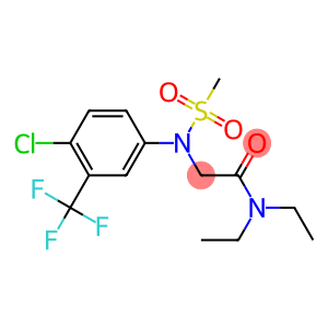 2-[4-chloro(methylsulfonyl)-3-(trifluoromethyl)anilino]-N,N-diethylacetamide