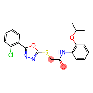 2-{[5-(2-chlorophenyl)-1,3,4-oxadiazol-2-yl]sulfanyl}-N-(2-isopropoxyphenyl)acetamide
