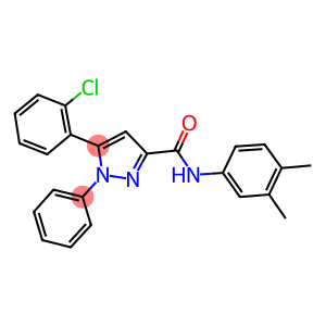 5-(2-CHLOROPHENYL)-N-(3,4-DIMETHYLPHENYL)-1-PHENYL-1H-PYRAZOLE-3-CARBOXAMIDE