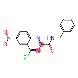 4-CHLORO-6-NITRO-N-(PHENYLMETHYL)-2-QUINAZOLINECARBOXAMIDE