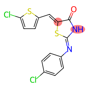 2-[(4-chlorophenyl)imino]-5-[(5-chloro-2-thienyl)methylene]-1,3-thiazolidin-4-one