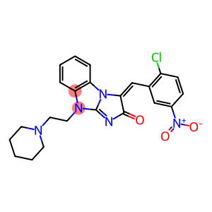 3-{2-chloro-5-nitrobenzylidene}-9-[2-(1-piperidinyl)ethyl]-3H-imidazo[1,2-a]benzimidazol-2(9H)-one