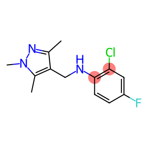 2-chloro-4-fluoro-N-[(1,3,5-trimethyl-1H-pyrazol-4-yl)methyl]aniline