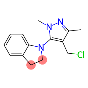 1-[4-(chloromethyl)-1,3-dimethyl-1H-pyrazol-5-yl]-2,3-dihydro-1H-indole