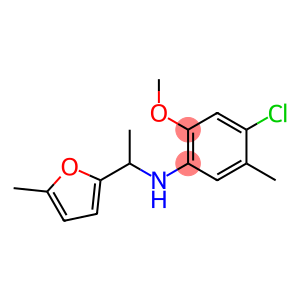 4-chloro-2-methoxy-5-methyl-N-[1-(5-methylfuran-2-yl)ethyl]aniline