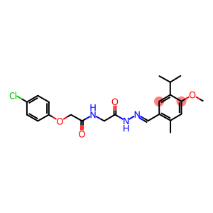 2-(4-chlorophenoxy)-N-{2-[2-(5-isopropyl-4-methoxy-2-methylbenzylidene)hydrazino]-2-oxoethyl}acetamide