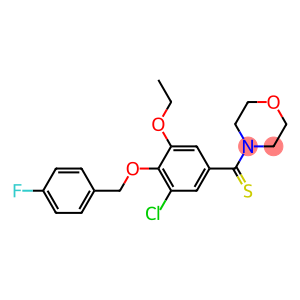 4-{3-chloro-5-ethoxy-4-[(4-fluorobenzyl)oxy]benzothioyl}morpholine