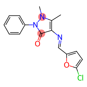 4-{[(5-chloro-2-furyl)methylene]amino}-1,5-dimethyl-2-phenyl-1,2-dihydro-3H-pyrazol-3-one