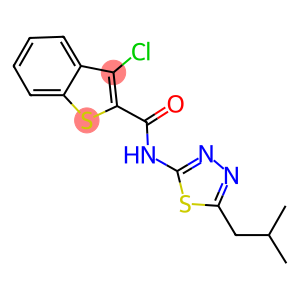3-chloro-N-(5-isobutyl-1,3,4-thiadiazol-2-yl)-1-benzothiophene-2-carboxamide