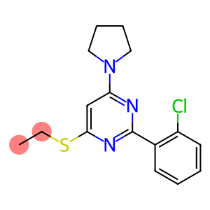 2-(2-chlorophenyl)-6-(1-pyrrolidinyl)-4-pyrimidinyl ethyl sulfide