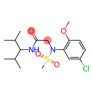 2-[5-chloro-2-methoxy(methylsulfonyl)anilino]-N-(1-isopropyl-2-methylpropyl)acetamide