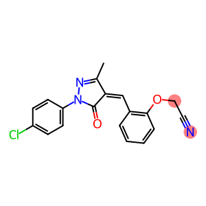 (2-{[1-(4-chlorophenyl)-3-methyl-5-oxo-1,5-dihydro-4H-pyrazol-4-ylidene]methyl}phenoxy)acetonitrile