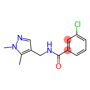 3-chloro-N-[(1,5-dimethyl-1H-pyrazol-4-yl)methyl]benzamide