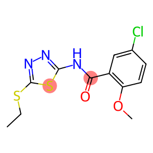 5-chloro-N-[5-(ethylsulfanyl)-1,3,4-thiadiazol-2-yl]-2-methoxybenzamide