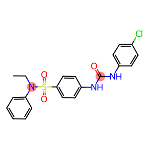 4-{[(4-chloroanilino)carbonyl]amino}-N-ethyl-N-phenylbenzenesulfonamide