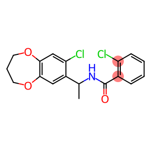 2-chloro-N-[1-(8-chloro-3,4-dihydro-2H-1,5-benzodioxepin-7-yl)ethyl]benzamide