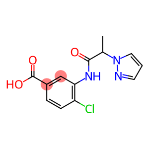 4-chloro-3-[2-(1H-pyrazol-1-yl)propanamido]benzoic acid